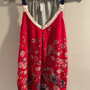 Sleeveless floral top
